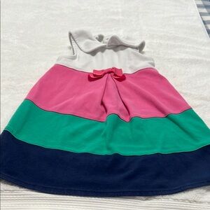 Colorful Kids Dress with Bow Accent